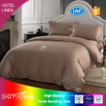 Hotel bedding/Sufang wholesale new design cheap price king size 60*40s 300TC cotton polycotton hotel bed sheet